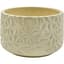 Mcarr 5"x5"x3" Ceramic Pot Glossy Glaze Cream Floral Grove Pattern — thumbnail 2 of 2
