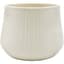 Mcarr 5.4"x5.4"x4" Ceramic Pot Glossy Glaze Grove Bottom Pattern Cream — thumbnail 2 of 2