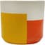 Mcarr 5.3"X5.3"x4.9" Ceramic Pot Glossy Glaze White/Light Orange/Dark Orange — thumbnail 2 of 2