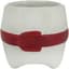 Mcarr 3.3"x3"x2.9" Ceramic Pot Glossy Glaze White with Santa Belt — thumbnail 2 of 2