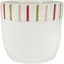 Mcarr 5.3"x5.3"x4.7" Ceramic Pot Glossy Glaze White with Green/Red/Pink Accents — thumbnail 2 of 2