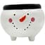 Mcarr 6.7"x6.7"X5.6" Ceramic Pot Glossy Glaze Snowman Figure Green Top with Feet — thumbnail 2 of 2