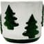 Mcarr 5.6"x5.6"x5" Ceramic Pot Glossy Glaze White with Green Trees — thumbnail 2 of 2