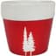 Mcarr 5.5"x5.5"x4.8" Ceramic Pot Glossy Glaze Red with White Tree Design — thumbnail 2 of 2