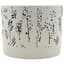 MCarr 5.3"x5.3"x5" Ceramic Pot with Flowers Matte Brown — thumbnail 2 of 2