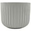 MCarr 6.1"x6.1"x5.12" Ceramic Ribbed Pot Matte White — thumbnail 2 of 2