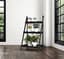 Panacea Folding Narrow Step Ladder 3 Tier Plant Stand with Metal Trays Matte Black — thumbnail 2 of 2