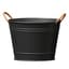 Panacea 8" Washtub Matte Black with Copper Handles — thumbnail 2 of 2