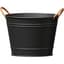 Panacea 10" Washtub Matte Black with Copper Handles — thumbnail 2 of 2