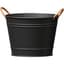 Panacea 14" Washtub Matte Black with Copper Handles — thumbnail 2 of 2