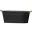 Panacea 16" Modern Farmhouse Oval Washtub Planter Matte Black — thumbnail 2 of 2