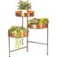 Panacea Contemporary Hammered Trays 3-tier Folding Plant Stand Copper Finish — thumbnail 2 of 2