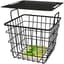 Panacea 15" Square Modern Farmhouse Wire Milk Crate Basket Bin/Stand — thumbnail 2 of 2