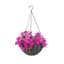 Panacea 14" Resin Woven Hanging Basket Gray — thumbnail 2 of 2