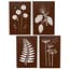 Panacea 11x17" Engraved Rust Botanic Wall Decor — thumbnail 2 of 2
