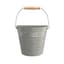 Panacea Aged Galvanized Half Rnd Wall Buckets Wood Handle — thumbnail 2 of 2