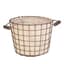 Panacea 14" Lg Rust Woven Bushel Basket Burlap Liner — thumbnail 2 of 2