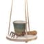 Primitve 6" Hanging Hardwood with Jute Hanger — thumbnail 2 of 2