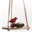 Primitive 10" Hanging Wooden Round Jute — thumbnail 2 of 2