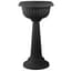Bloem 18" Grecian Pedestal Urn Black — thumbnail 2 of 2
