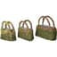 SuperMoss 3pc Set Beaumont Lavender Purse Moss Deco Planters — thumbnail 2 of 2