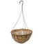 Grower Select 14" Hanging Basket Hunter Green 20" 4 Strand Wire Hanger  Wire Hanger  Flat Bottom Coco Liner; 25/ Cs 14in x 7in 2.37 Gal / 9 liters Liquid Volume Capacity — thumbnail 2 of 2