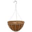Grower Select 14" Hanging Basket White 20" 4 Strand Wire Hanger  Flat Bottom Coco Liner; 14 in x 7 in ; 2.37 Gal / 9 liters Liquid Volume Capacity — thumbnail 2 of 2