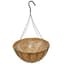 Grower Select 16" Hanging Basket Hunter Green 20" 4 Strand Wire Hanger  Flat Bottom Coco Liner ; 16in  X 8in 3.43 GAL / 13 liters  Liquid Volume Capacity — thumbnail 2 of 2
