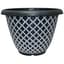 Southern Patio 13" Quilted Bell Planter Black & White — thumbnail 2 of 2