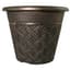 Grower Select 11.00 Nondas Lattice Pot Black / Copper 1.9gal 50/CS - 10.827in OD x 9.5in ID x 8.734in H — thumbnail 2 of 2