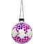VCS 10" Silver & Pink Floral Glass Globe w/ Hanging Chain — thumbnail 2 of 2