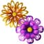 VCS 10" Purple Orange Flower — thumbnail 2 of 2