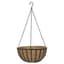 WSP 12" Black Traditional Hanging Basket with Coco Liner — thumbnail 2 of 2