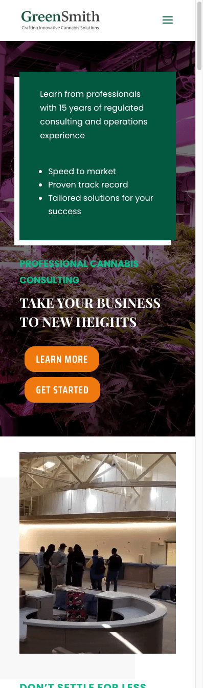 Dynamic Greensmith website