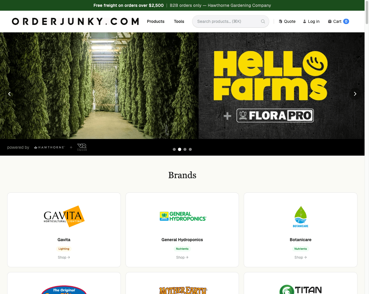 Hawthorne Gardening Company storefront preview