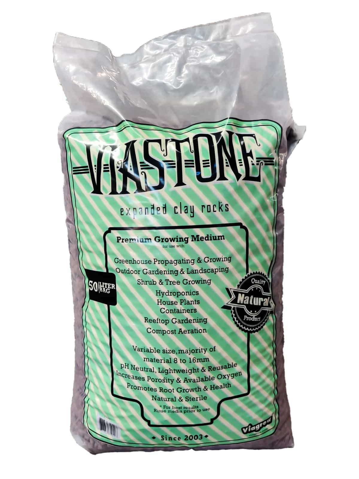 Viagrow 1 cu. ft. (50L) Coco Chip Premium Reptile Substrate SKU CODE UPC REGULAR Viastone 50L Expanded Clay Pebbles Irregular Grow Rocks Hydroponic Growing Medium SKU CODE UPC REGULAR