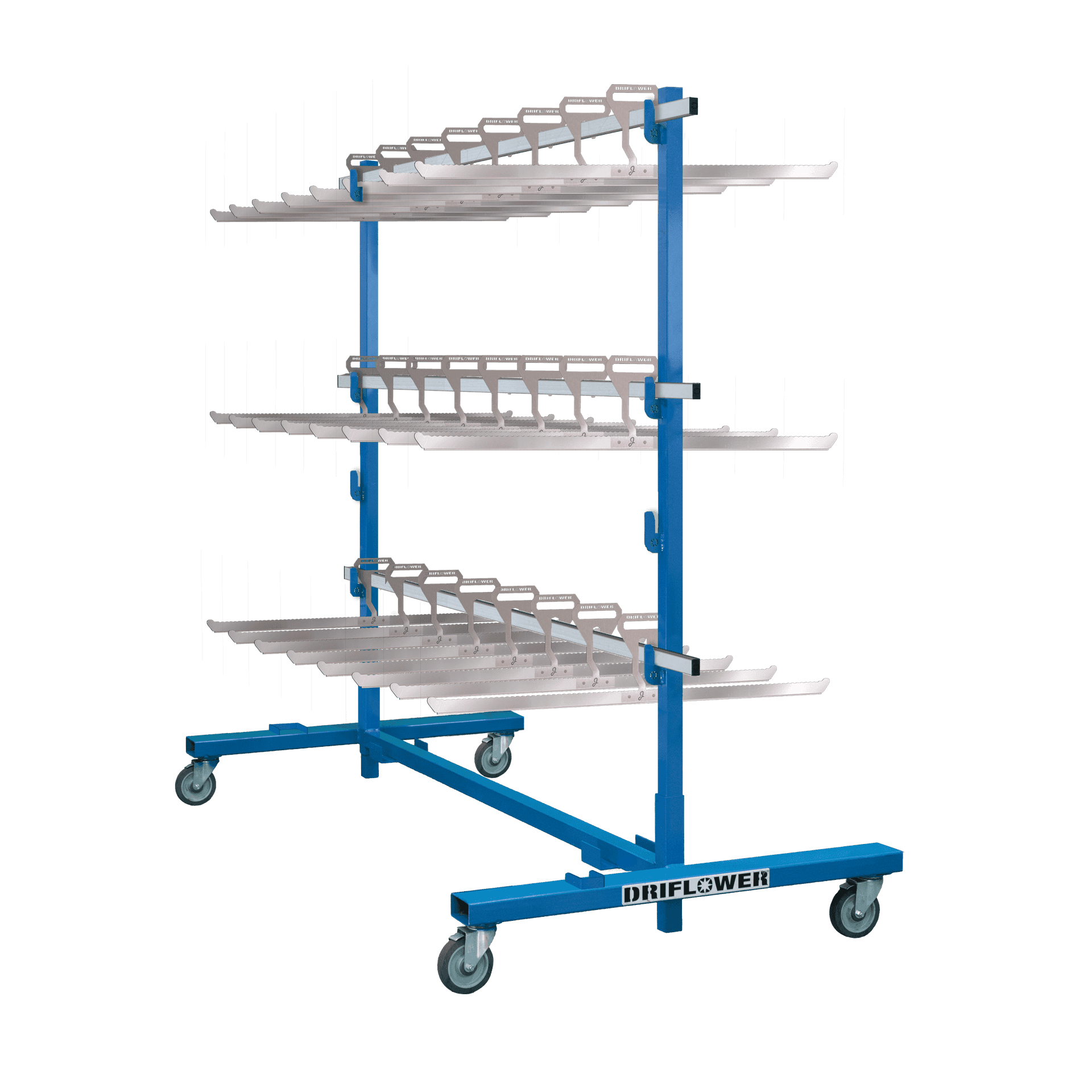 Industrial Rolling Dri-Rack • narrow (32” base unit)