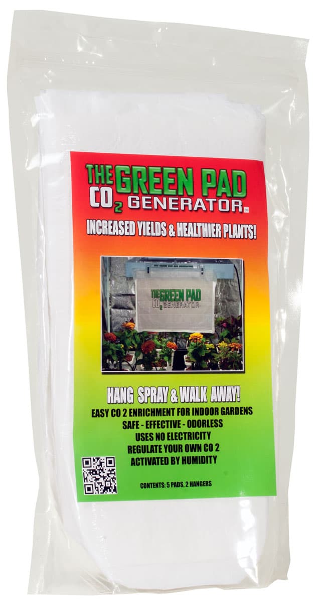 Green Pad CO2 Generator, pack of 5 pads w/2 hangers — product photo