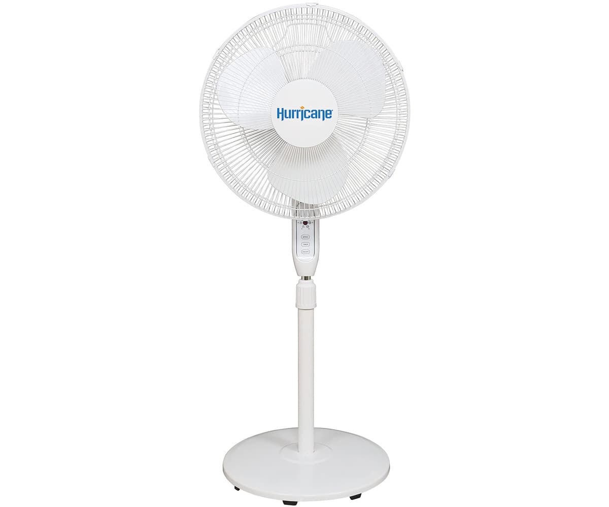 Hurricane Supreme Stand Fan w/ Remote 16 in White * — product photo