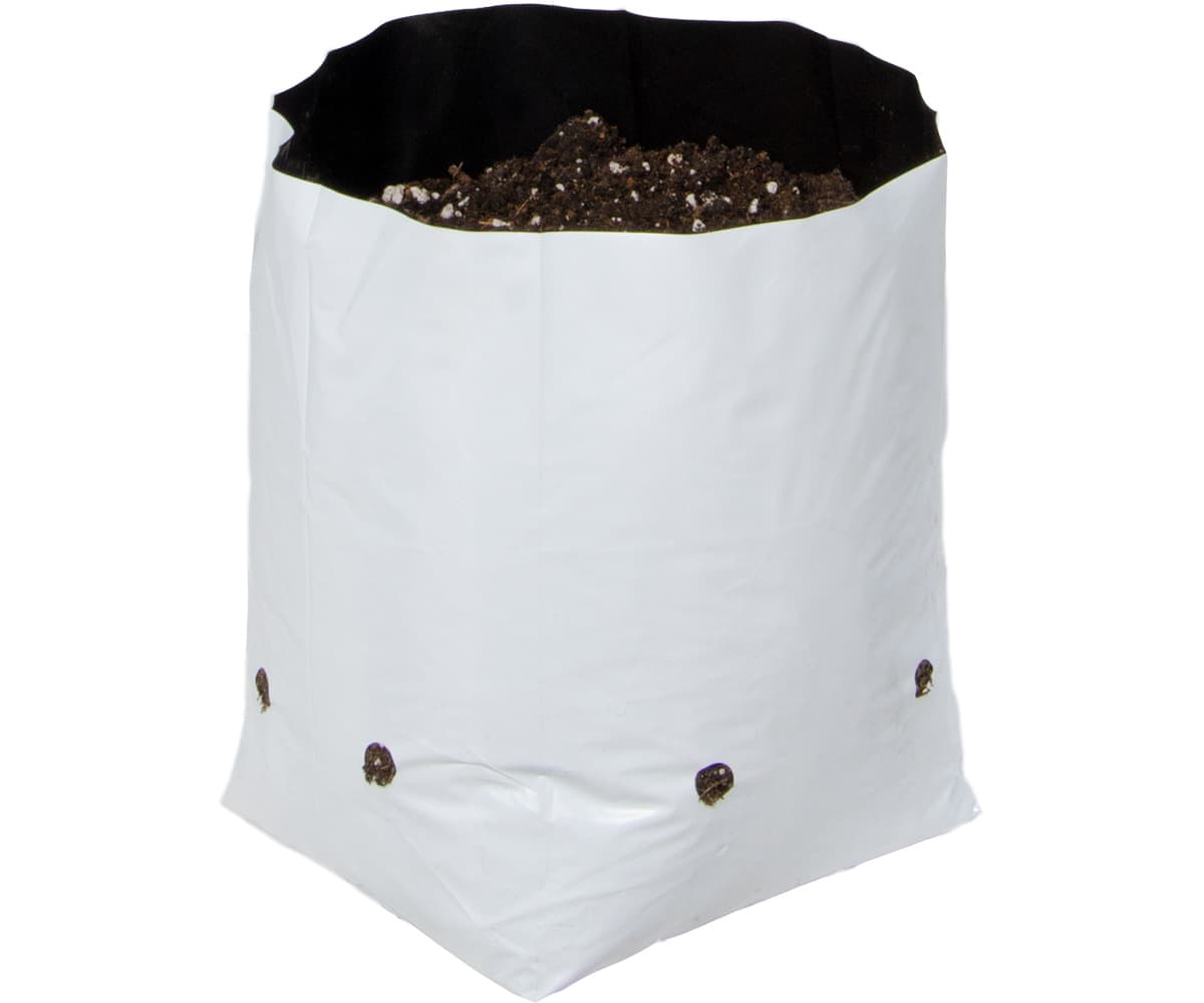 Grow Bag, White/Black 1 gal, 20 packs of 25 (500) * — product photo