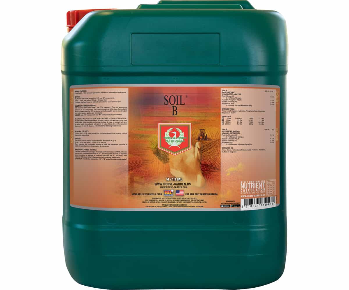 House & Garden Soil Nutrient B, 5 Liters *