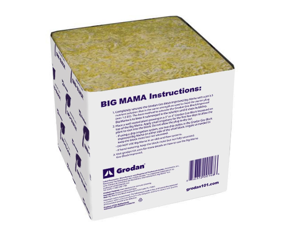 Grodan Gro-Block Big Mama Improved 8x8x8 -No Hole case of 18 * — product photo