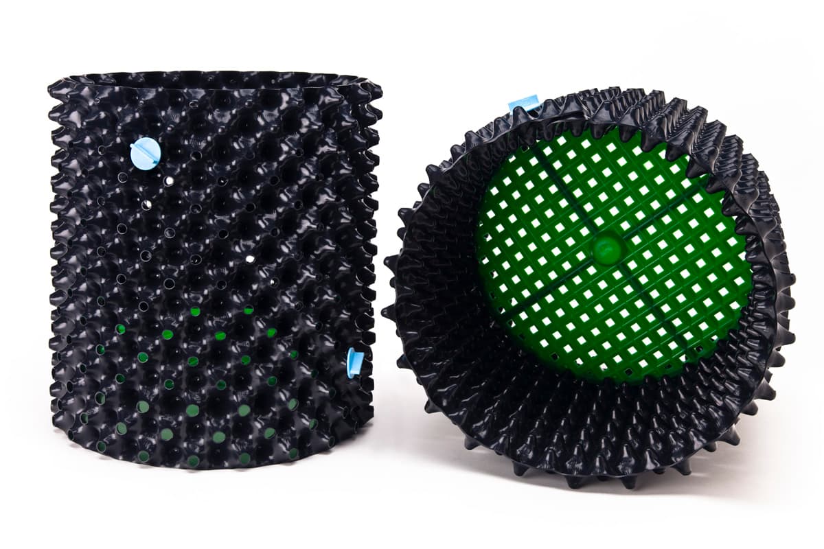 Air-Pot Container #5 (3.3 gal/12.3 L, green base), case of 12 — product photo