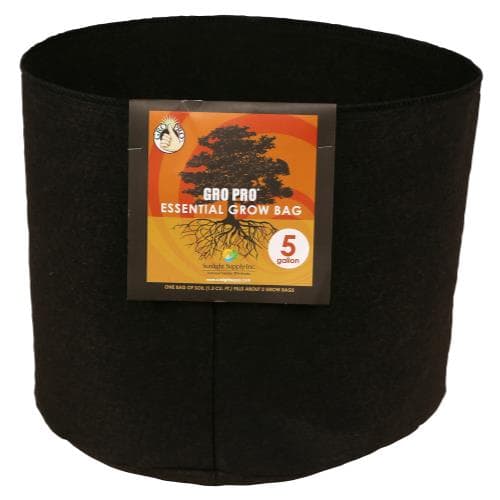 Gro Pro Essential Round Fabric Pot - Black 5 Gallon (90/Cs) — photo 1 of 4