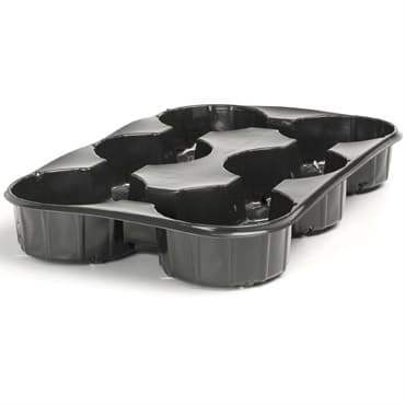 Landmark 3Quartt Carry Tray 6 Count Side Bottom Drainage Black 50 Per Case / 36 Cases Per Pallet — photo 1 of 2