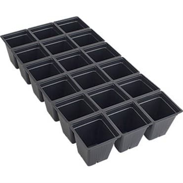 DLN DPS1801 STD PEREN SQ SHT-O-POTS BLACK 100/CS 36CS/PL — photo 1 of 2