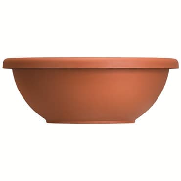 HC 22" Garden Bowl Planter Clay w/ Removable Drain Plugs Akro Mils — photo 1 of 2