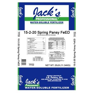 Jacks Prof Spring Pansy FeED 15-2-20 25Lb (80/Pl) HAZ — photo 1 of 2