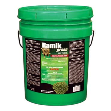 NGN Ramik Green Rodent Bait 1/2" Pellets 60x4oz Packs per Pail (36/Pl) ( Diaphacinone ) — photo 1 of 2
