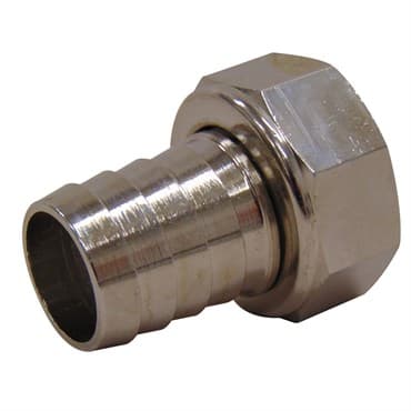 Dramm 5/8in Female Nickel Plated Brass Fitting — photo 1 of 2